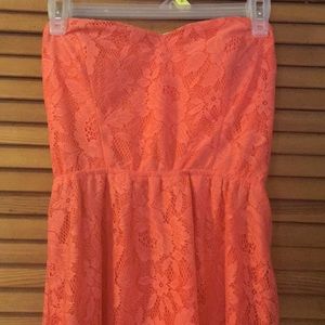 Pink lace dress